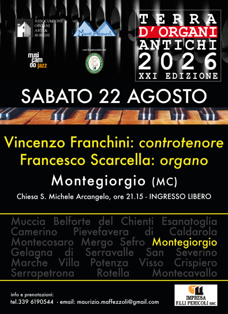 Festival Organistico - Organi - Terra d'organi antichi - Montegiorgio, Macerata Eventi