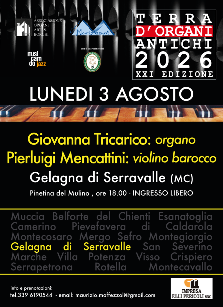 festival organistico nelle Marche - Organi - Coro Monti Azzurri - Serravalle Macerata