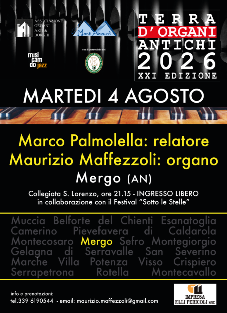 festival organistico nelle Marche - Organi - Coro Monti Azzurri - Mergo, Ancona